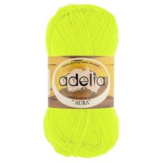 Пряжа Adelia Aura, 100% акрил, 10*50 г, 250 м+-5 м, №112, неон, желтый