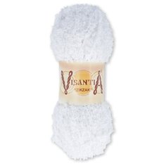 Пряжа Visantia Zikzak, 100% полиэстер, 5*100 г, 100 м+-3 м, №0001, белый