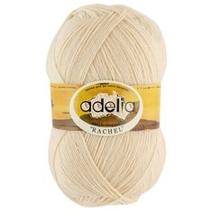 Пряжа Adelia Rachel, 90% шерсть, 10% полиэстер, 5*100 г, 400 м+-15 м, №22, экрю