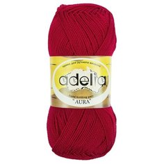 Пряжа Adelia Aura, 100% акрил, 10*50 г, 250 м+-5 м, №044, темно-малиновый
