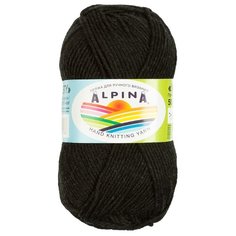 Пряжа Alpina Misty, 70% хлопок, 30% шерсть, 10*50 г, 105 м+-5 м, №02, черный
