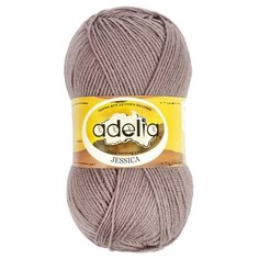 Пряжа Adelia Jessica, 67% шерсть, 33% полиэстер, 5*100 г, 260 м+-10 м, №28, серо-коричневый