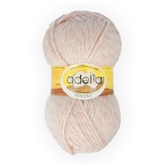 Пряжа Adelia Zoltan, 100% шерсть, 5*100 г, 115 м+-5 м, №119, светло-розовый, белый