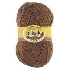 Пряжа Adelia Olivia, 60% акрил, 40% шерсть, 5*100 г, 250 м+-10 м, №23, светло-коричневый