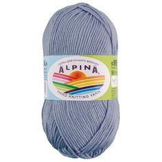 Пряжа Alpina Melissa, 95% вискоза, 5% кашемир, 10*50 г, 125 м+-6 м, №16, светло-синий