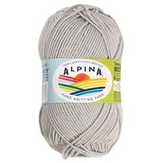 Пряжа Alpina Misty, 70% хлопок, 30% шерсть, 10*50 г, 105 м+-5 м, №16, светло-серый