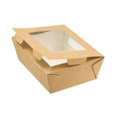 Коробка картонная с окном 150*115*50мм ECO SALAD 600, 50 шт