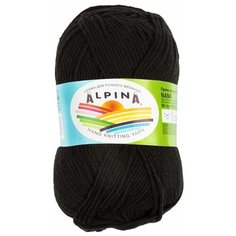 Набор пряжи Alpina "Nana", 10*50 г, 105 м+/-10 м, №02 черный