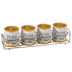 Ёмкости для специй Maestro Flora 5 пр. MR-20008-04CS