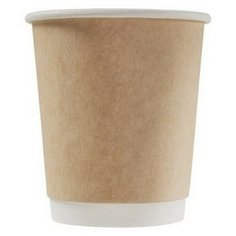 Стакан бумажный 250мл для горячего двухслойный крафт, 25 шт Formacia