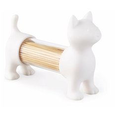 Емкость для соли, перца или зубочисток Balvi Cat белый 27153