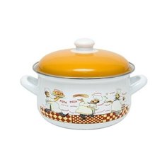 Кастрюля 4л эмалированная "Итальянская кухня" Маруся