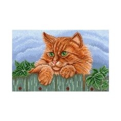 Набор для вышивания Сделай своими руками "Рыжий кот", 25*16 см (19735255612)