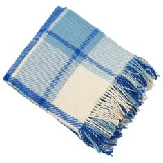 Плед Valtery Новозеландская шерсть 21-8 140 х 200 см, синий/клетка