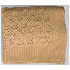 Плед вязаный Елочка (соломенный) PledElochkasolom-466 Valtery