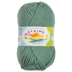 Пряжа Alpina Misty, 70% хлопок, 30% шерсть, 10*50 г, 105 м+-5 м, №14, серо-зеленый