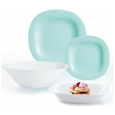 Столовый набор 19 предметов КАРИН ЛАЙТ ТЮРКУАЗ бело-голубой Luminarc