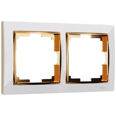 Рамка Werkel Snabb на 2 поста белый/золото W0021933 4690389160790