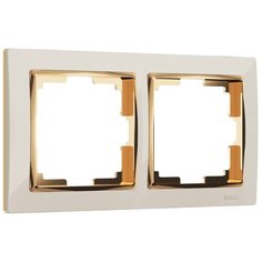 Рамка на 2 поста Werkel Snabb слоновая кость/золото W0021932 4690389160776