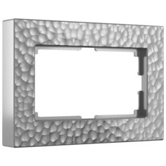 Рамка Werkel Hammer для двойной розетки серебряный W0082406 4690389163630