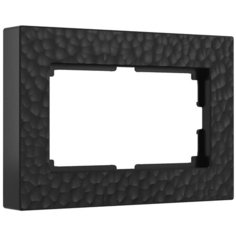 Рамка Werkel Hammer для двойной розетки черный W0082408 4690389163654