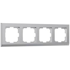 Рамка на 4 поста Werkel Stark серебряный W0041806 4690389161902
