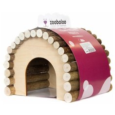 Домик для грызунов, хорьков Zoobaloo Овальный Размер М 18х15х15 см орех