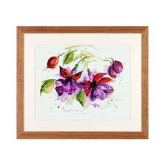 Набор для вышивания крестом Lanarte "Фиолетовые цветы", 49*39 см (№036)