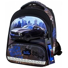 DeLune ранец Street Racing с наполнением (9-130), черный/синий
