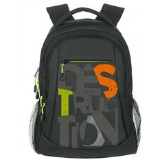 Рюкзак Grizzly RU-038-1 14, черный/салатовый