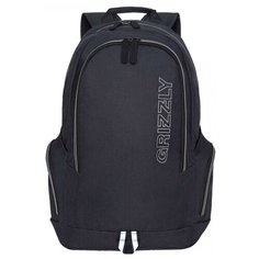 Рюкзак Grizzly RQ-004-1 16, черный/серый