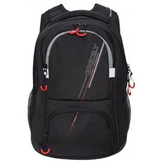 Рюкзак Grizzly RU-031-1 17, черный/серый