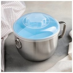 Контейнер для хранения 2 л , с пластиковой крышкой-миской и вставкой 16х12 см 4461215 Сима ленд