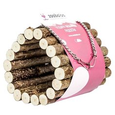 Игрушка для грызунов Zoobaloo Тоннель из орешника на цепи малый 10х7х20см