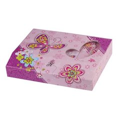 Блокнот 7БЦ, А5, 56 л., фоторамка, подарочная упаковка на магните, BRAUBERG "Бабочки", 133х178 мм, 128431