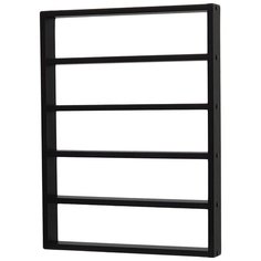 Полка для лаков для ногтей настенная, 5 полок, черная Ru Comfort