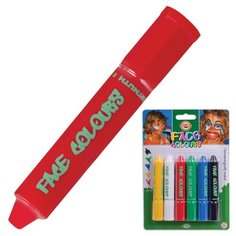 Грим для лица KOH-I-NOOR 6 цветов (белый, желтый, красный, синий, зеленый, черный) (4610006001BL)