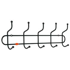 ВЕШАЛКА НАСТЕННАЯ "ДРУЖБА 5" (5 КРЮЧКОВ) 465*150*60 ММ ЧЕРНЫЙ (1/10) ВН 331Ч ЗМИ