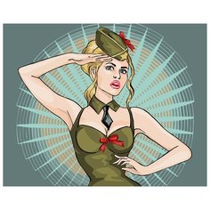 Картина по номерам Фрея 50*40 см, "Честь имею! Поп-арт" (PNB/R1 №136)