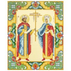 Кристальная мозаика Фрея "Икона Святых Равноапостольных царя Константина и царицы Елены", 22*27 см (ALVR-09 084)