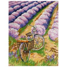 Кристальная мозаика Фрея "Лавандовое поле", 40*30 см (ALVR-144)