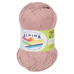 Пряжа Alpina Sati, 100% мерсеризованный хлопок, 10*50 г, 170 м+-10 м, №452, серо-розовый