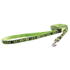 Rogz поводок для собак мелких пород размер S серия Fancy Dress. Длина 180 см зеленый