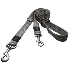 Rogz поводок- перетежка для собак мелких пород размер S серии Alphinist - длина до 200 см, серебристый