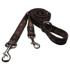 Rogz поводок- перетежка для собак мелких пород размер S серии Alphinist - длина до 200 см, шоколад