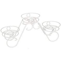 ПОДСТАВКА ДЛЯ ЦВЕТОВ "ФИАЛКА 3" БЕЛОЕ СЕРЕБРО ПДЦ 149БС ЗМИ