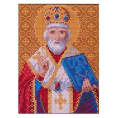 Алмазная мозаика Milato "Святой Николай Чудотворец", 34 цвета