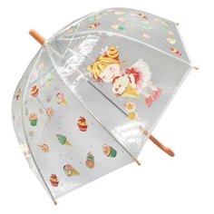 Детский зонт Mary Poppins Лакомка прозрачный, 45 см, полуавтомат (53732)