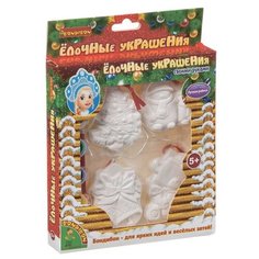 Набор для росписи Bondibon "Елочные украшения", 4 фигурки (ВВ3727)