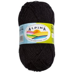 Набор пряжи Alpina "Samantha", 10*50 г, 160 м+/-10 м, №08 черный